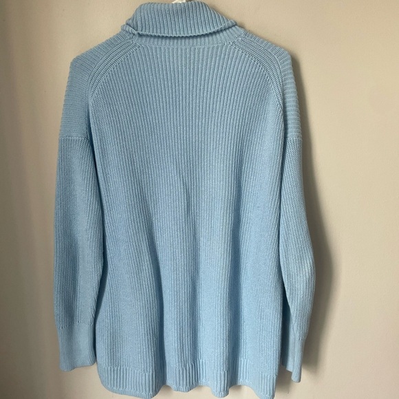 J. Crew Blue Turtleneck Sweater Soft Cozy Fit - Picture 7 of 8